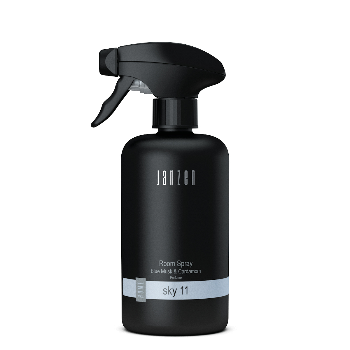 JANZEN Room Spray Sky 11 Sky 11 is een mysterieuze, licht androgyne geur. Je vindt in deze geur daarnaast subtiele accenten van jasmijn en cederhout.